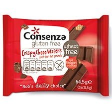 Consenza Crispy Choco Wafers 64,5 gram (3x 21,5 gram)