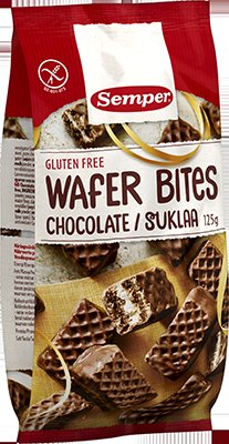 Semper Wafer Bites Chocolade 125 gram (THT 4/9/19)